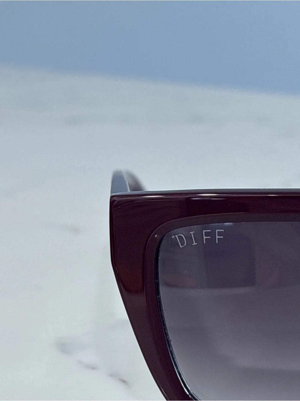 DIFF Eyewear Amara Square Sunglasses Burgundy Wine Gradient Lens